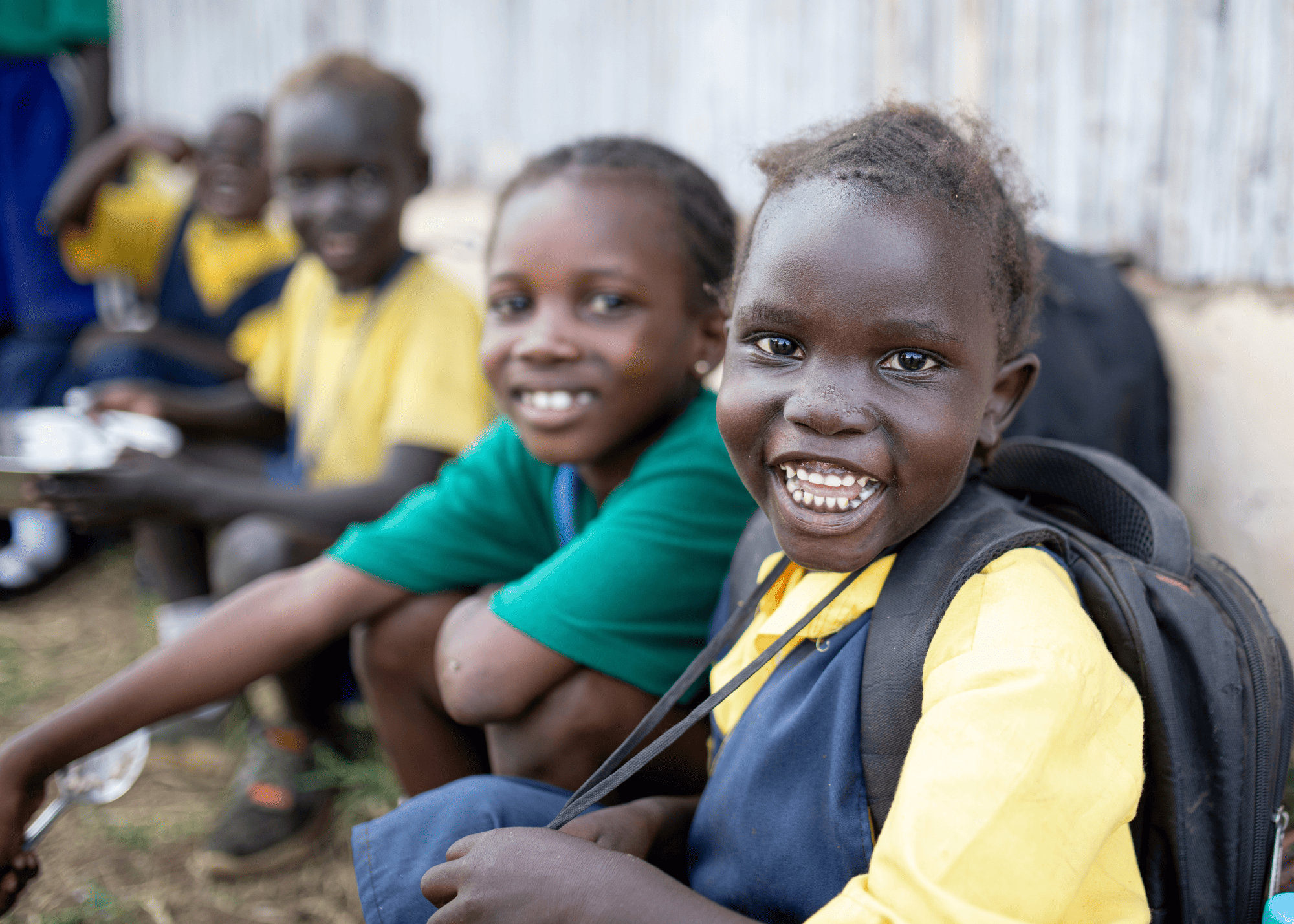 Children are fed in South Sudan