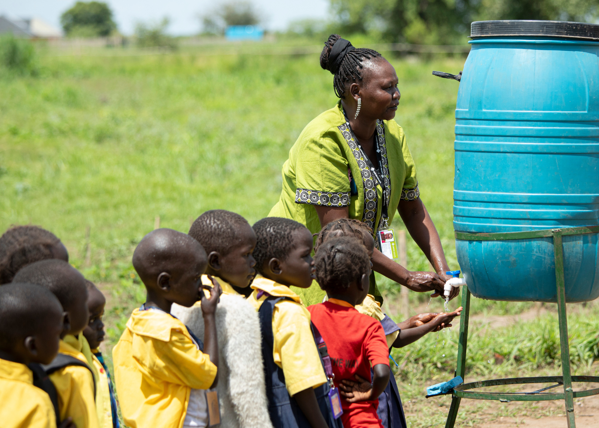 Wash Program in South Sudan - teaching kids good hygiene