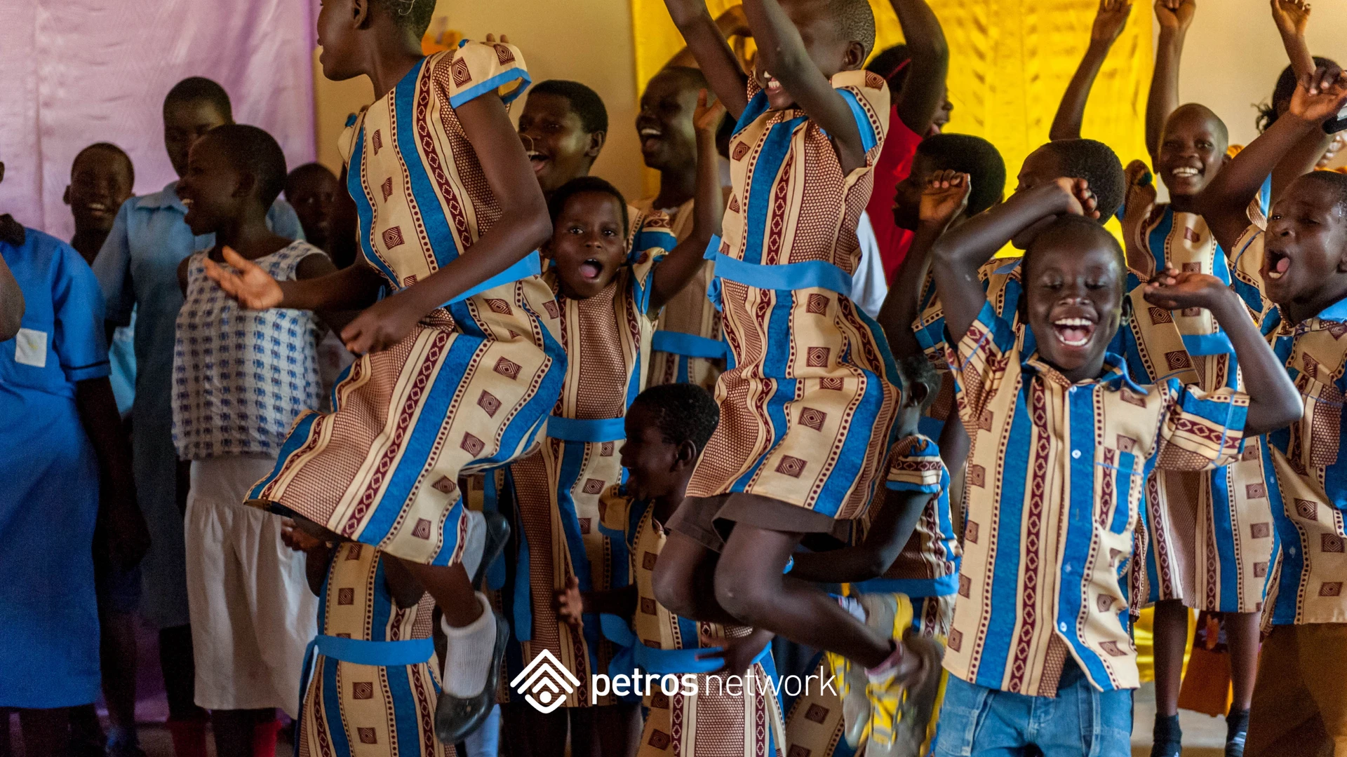 Beautiful black faces singing and dancing