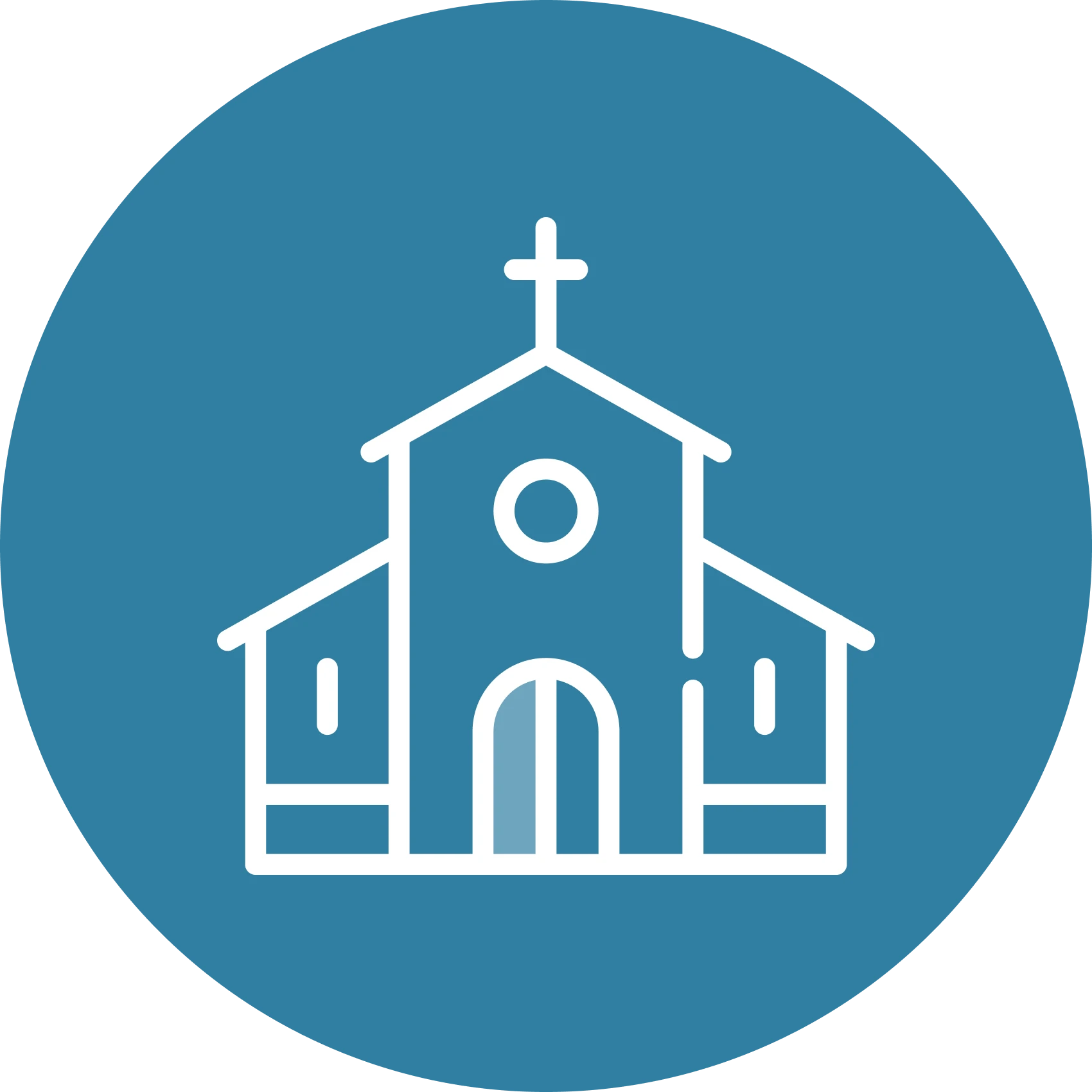 An icon representing a church.