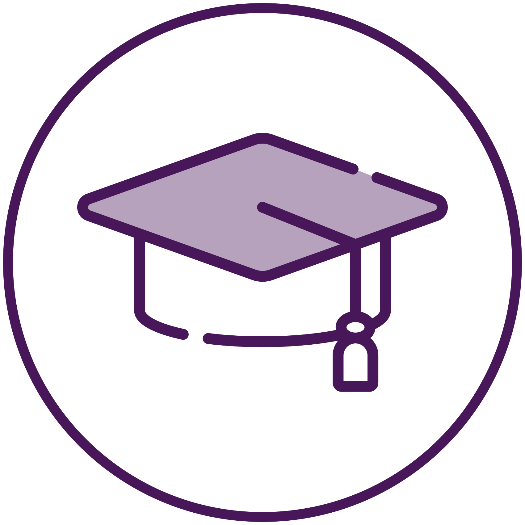 An icon representing two hands holding a flower which has heart inside.